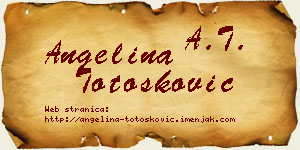Angelina Totošković vizit kartica